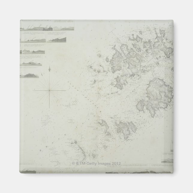 Aimant Carte des îles Scilly en Grande-Bretagne (Devant)
