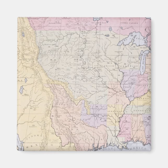 Aimant Carte des localités des tribus indiennes (Devant)