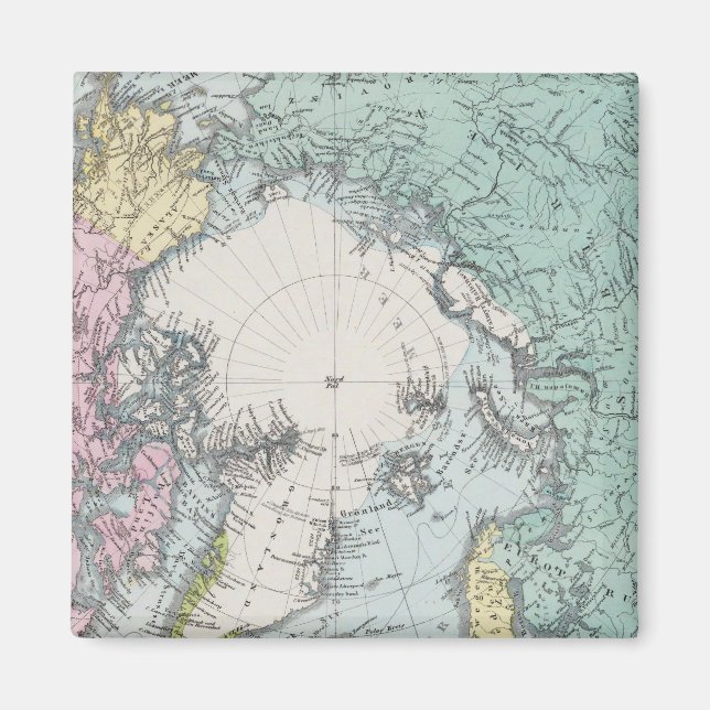 Aimant Carte des mers polaires (Devant)