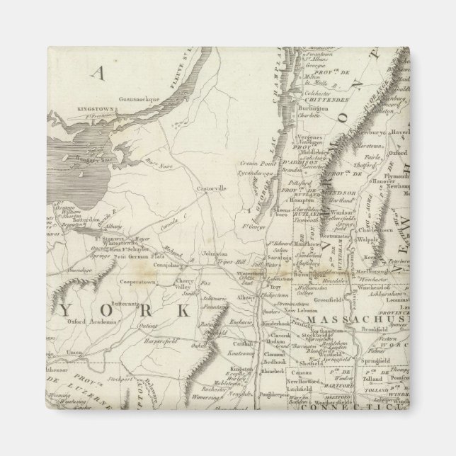 Aimant Carte des provinces des États-Unis (Devant)