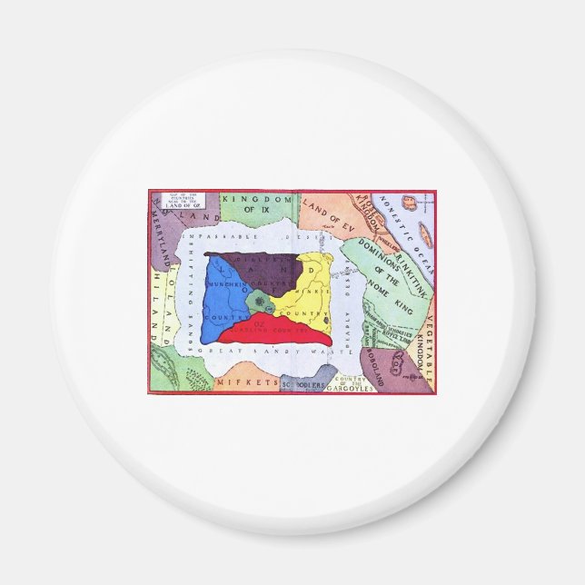 Aimant Carte D'Oz (Devant)