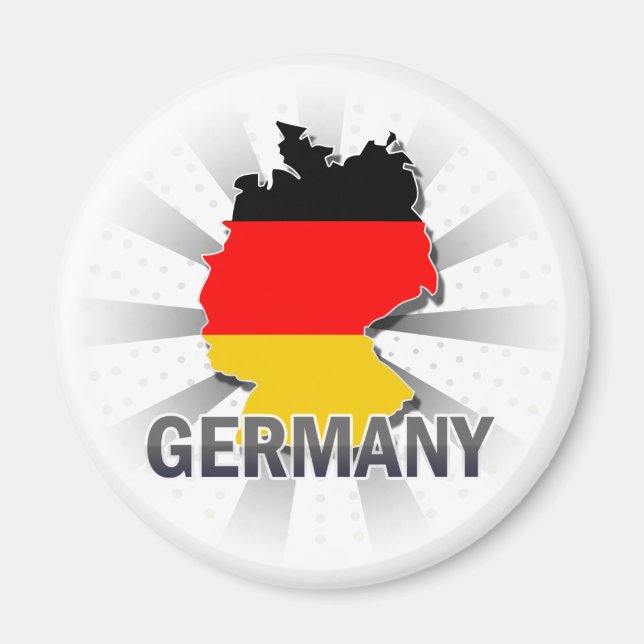 Aimant Carte Drapeau Allemagne 2.0 (Devant)