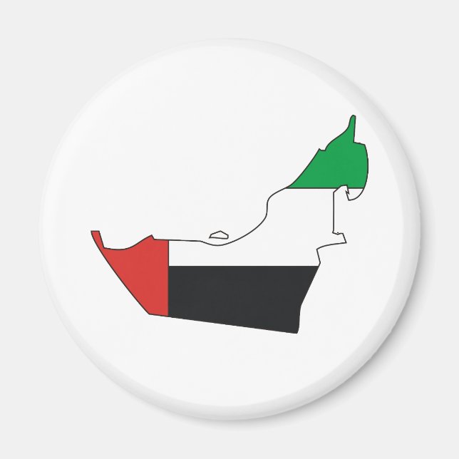 Aimant Carte Drapeau des Émirats Arabes Unis grandeur nat (Devant)