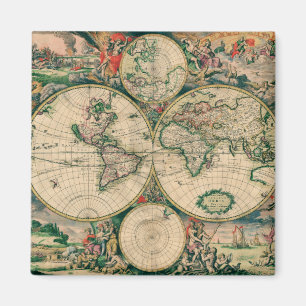 Aimant Carte du 17ème siècle du monde