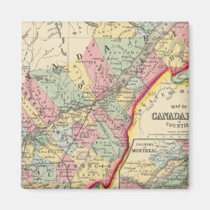 Aimant Carte Du Canada Est Dans Les Comtés