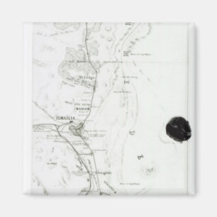 Aimant Carte du canal de Suez, c.1869
