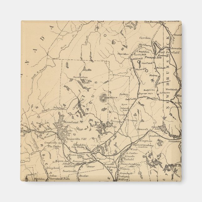 Aimant Carte du chemin de fer du Maine (Devant)
