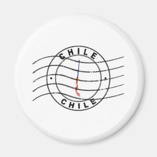 Aimant Carte du Chili, Timbre de passeport postal, Timbre