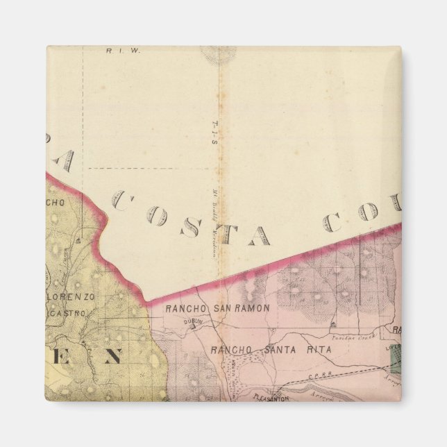 Aimant Carte du comté d'Alameda (Devant)