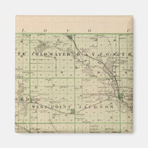 Aimant Carte du comté de Butler, État de l'Iowa