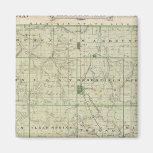 Aimant Carte du comté de Lagrange avec La Grange, Lima