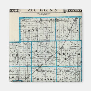 Aimant Carte du comté de McLean et du Roy