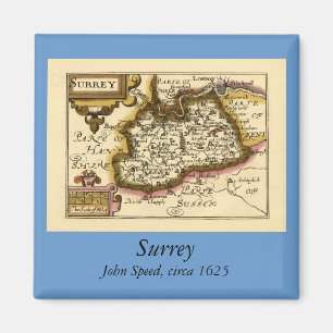 Aimant Carte du comté de Surrey, Angleterre