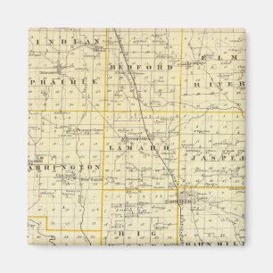 Aimant Carte du comté de Wayne