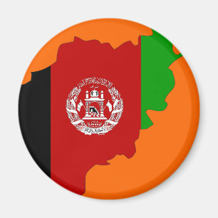 Aimant Carte du drapeau afghan