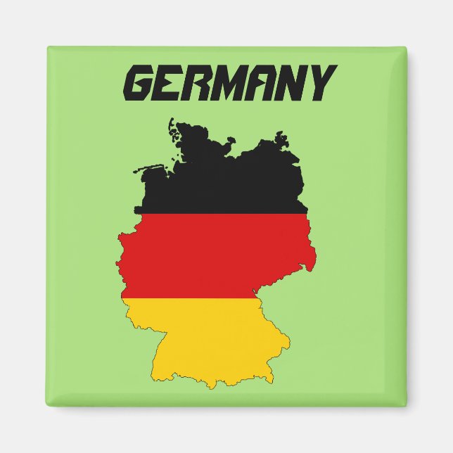 Aimant Carte du drapeau allemand (Devant)