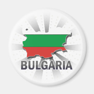 Aimant Carte du drapeau de Bulgarie 2.0