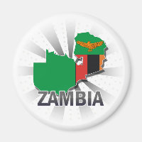 Carte du drapeau de la Zambie 2.0