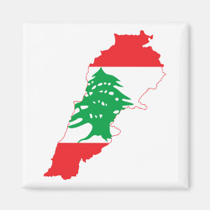 Aimant Carte du drapeau du Liban