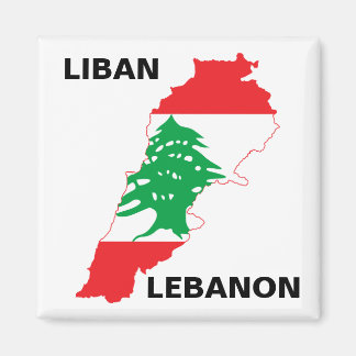 Aimant Carte du drapeau du Liban