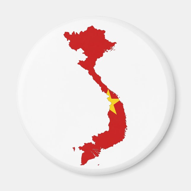 Aimant carte du drapeau du pays vietnam (Devant)