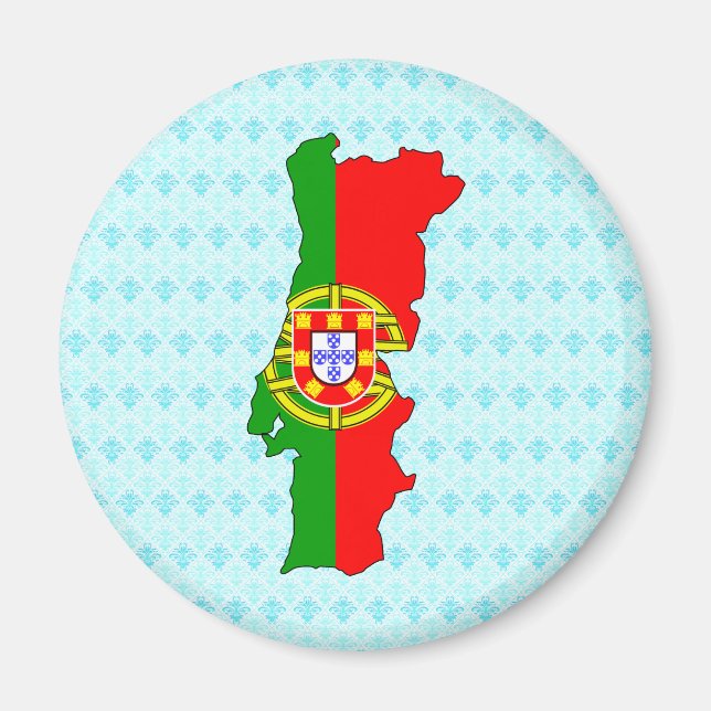 Aimant Carte du drapeau du Portugal pleine taille (Devant)