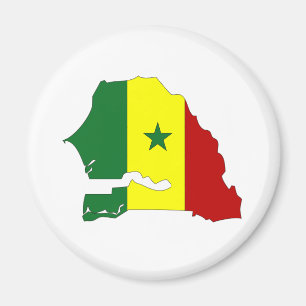 Aimant Carte du drapeau du Sénégal grandeur nature