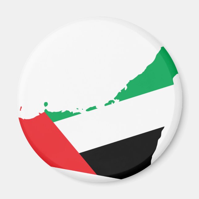 Aimant Carte du drapeau d'Uae (Devant)