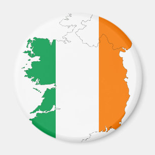 Aimant Carte du drapeau irlandais