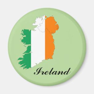 Aimant Carte du drapeau irlandais