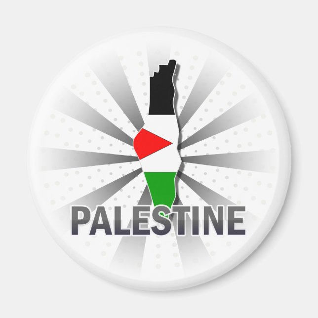 Aimant Carte du drapeau palestinien 2.0 (Devant)