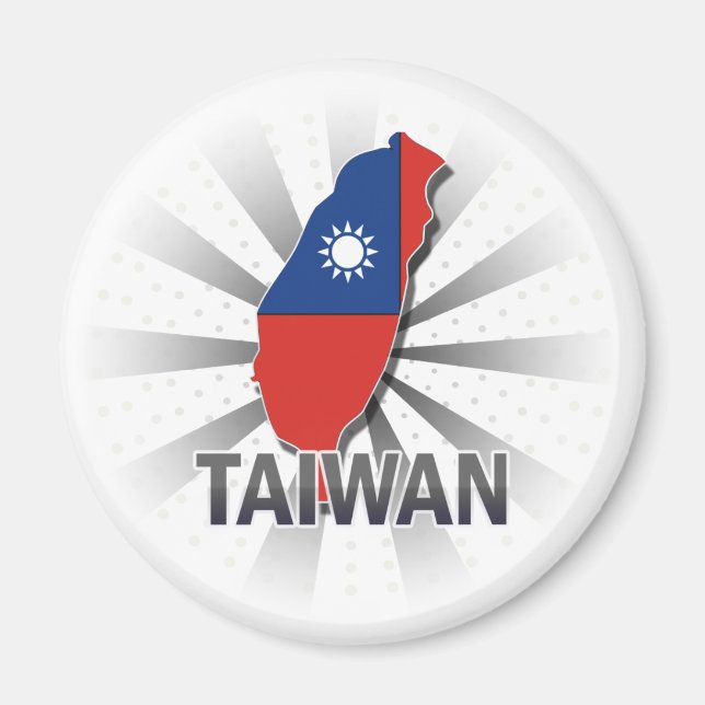 Aimant Carte du drapeau taïwanais 2.0 (Devant)