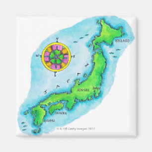 Aimant Carte du Japon