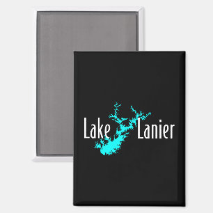 Aimant Carte du lac Lanier Géorgie pour la navigation de