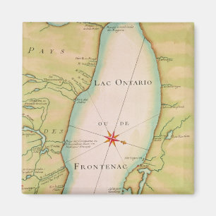 Aimant Carte du lac Ontario