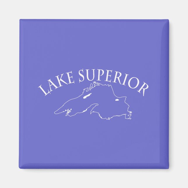 Aimant Carte du lac Supérieur (Devant)