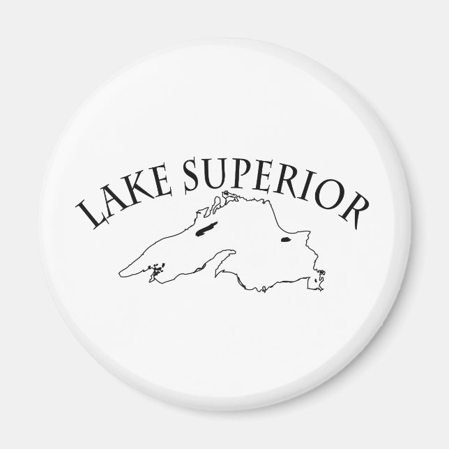 Aimant Carte du lac Supérieur (Devant)