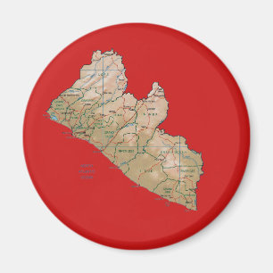 Aimant Carte du Libéria
