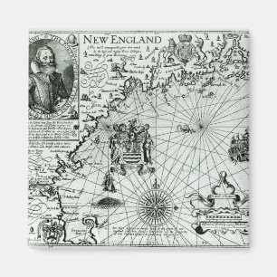 Aimant Carte du littoral de la Nouvelle Angleterre