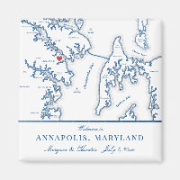Carte du Maryland d'Annapolis Destination Mariage