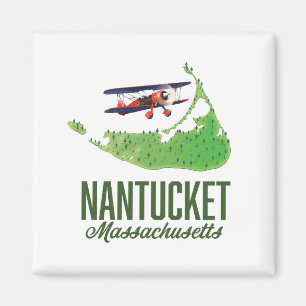 Aimant Carte du Massachusetts de Nantucket