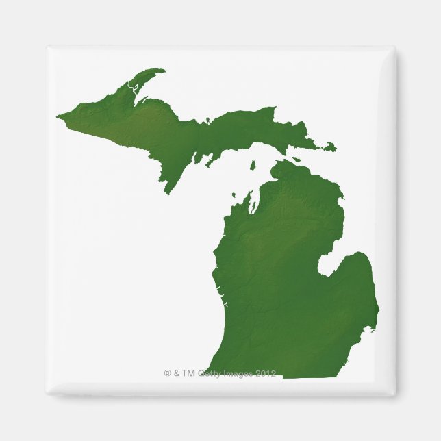 Aimant Carte du Michigan (Devant)