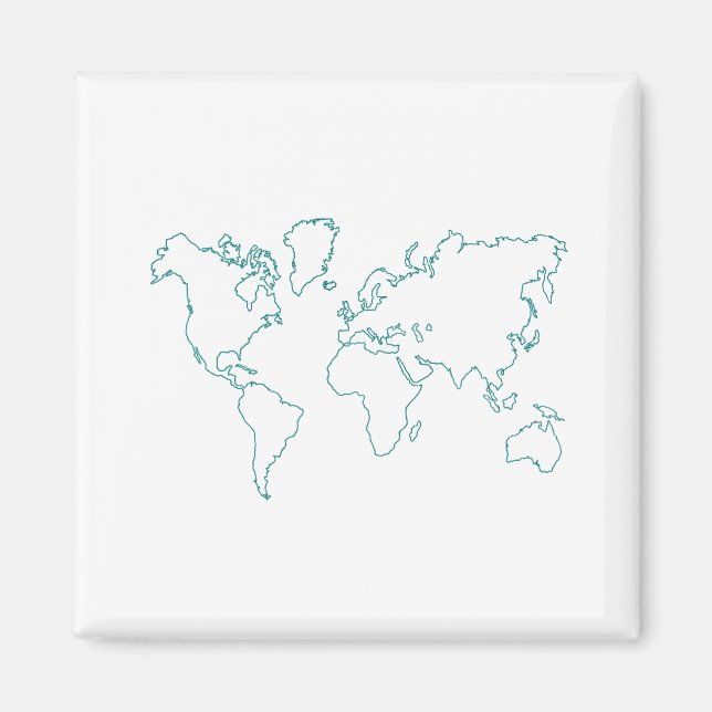 Aimant Carte du monde (Devant)