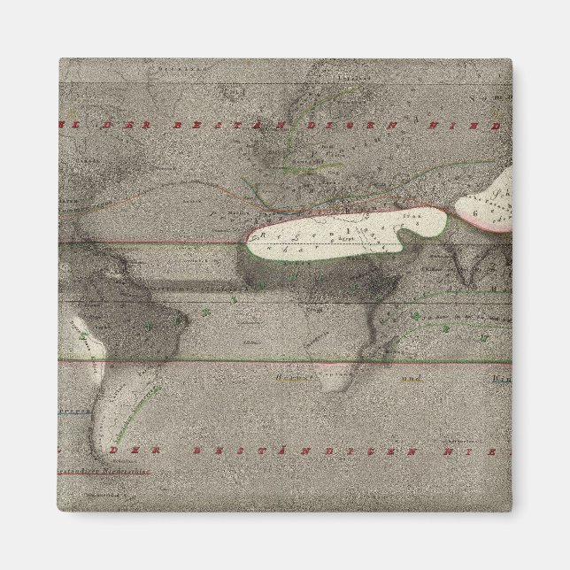 Aimant Carte du monde des précipitations (Devant)