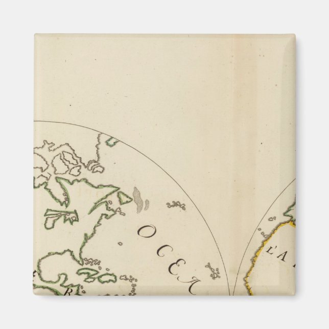 Aimant Carte du monde en 4 parties (Devant)