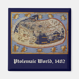 Aimant Carte du monde ptolémaïque antique, Johannes d'Arn
