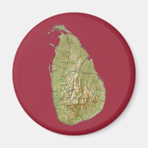 Aimant Carte du Sri Lanka