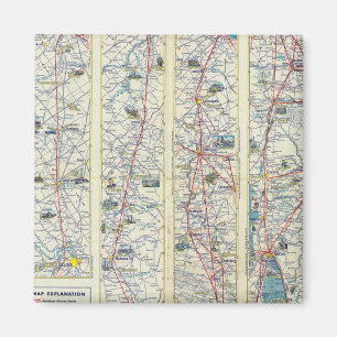 Aimant Carte du système Verso American Airlines