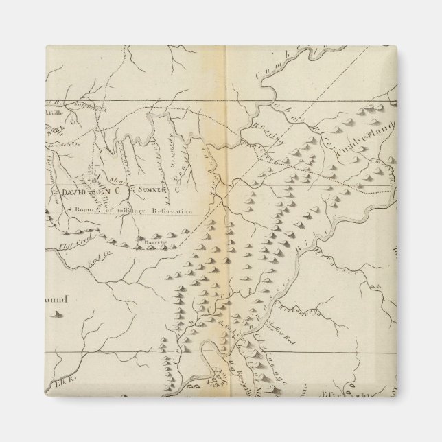 Aimant Carte du Tennessee (Devant)