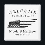 Aimant Carte du Tennessee de Nashville Accueil Mariage mi<br><div class="desc">Bienvenue à Nashville Tennessee USA Map Minimaliste Mariage Welcome Design est parfait pour accueillir des invités hors de la ville à votre mariage! Emportez-le avec des cadeaux locaux pour un forfait d'accueil plus amusant. Collection minimaliste de Mariage New York Tennessee parfait pour mariage, douche nuptiale et événements d'anniversaire. - Vous...</div>